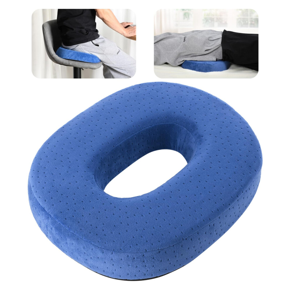Donut Pillow for Tailbone Pain Relief, Supportive Memory Foam Orthopedic Cushion with Pressure Relief Design