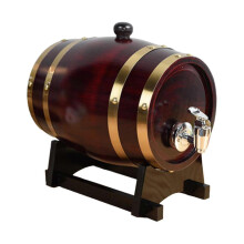 (3L Retro) Wooden Aging Barrel with Stand Gift Retro with Spigot, Beer Barrel Wine Barrel for Wine, Beer, Spirits Rum