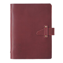 (Wine red) Loose Leaf A5 Notepad Multicolor Loose Leaf 6 Ring Binder Business Gift for Men