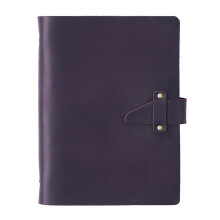 (Purple) Loose Leaf A5 Notepad Multicolor Loose Leaf 6 Ring Binder Business Gift for Men