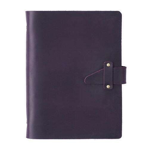 (Purple) Loose Leaf A5 Notepad Multicolor Loose Leaf 6 Ring Binder Business Gift for Men
