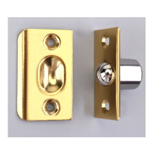 Gold Stainless Steel Ball Catch and Magnetic Door Stopper for Bathroom or Closet Doors, Durable Build