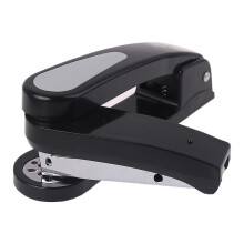 (Black) 360 Degree Rotary Stapler 2-25 Sheets A4 Paper Capacity Bookbinding Machine Manual Binding Supplies for Office Home School