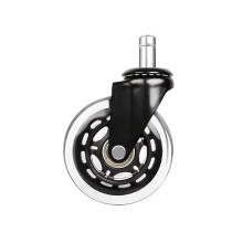 Office Chair Casters 3 Inch PU Replacement Wheels Set of 5, Smooth Quiet Rolling Heavy Duty Design