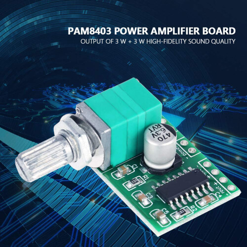 PAM8403 Amplifier Board 5V Stereo Audio Module with Potentiometer, Compact DIY Set 4pcs 2