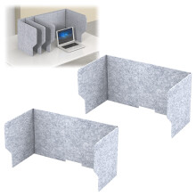 Pack of 2 Desk Privacy Divider 24inch Sound Absorbing Acoustic Desk Partition for Home Office