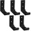 (Black) 5 Pieces Folding Hooks Wall Towel Hooks Clothes Hooks 90 Foldable 1
