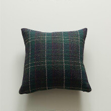 (50x50cm) Throw Pillow Cover for Couch Sofa, Green Tartan Plaid Bias Christmas Shirting Traditional Home Decor(45*45cm)