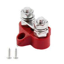 Power Distribution Block 10pcs Set Heavy Duty Copper Stud Bus Bar Terminal for Car Boat Marine Red