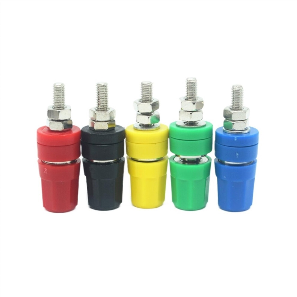 5Pcs Red Speaker Binding Post 4Mm Banana Jack Connector Pure Copper Audio Terminal CorrosionâResistant 9073542124511