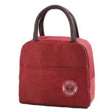 (Burgundy) Insulated Lunch Boxes Cold Portable Convenient Bag Cooler For Women