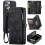 (For iPhone 16 Pro Max, Black) CaseMe 008 Detachable Multifunctional Leather Phone Case 1
