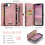 (For iPhone 16e, Pink) CaseMe 008 Detachable Multifunctional Leather Phone Case 2
