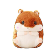 (Hamster Onl, coffee) Cute Plush Hamster Stuffed Animal Toys With Blanket_z
