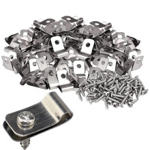 Stainless Steel Fence Wire Clips for 1216 Gauge, Rustproof Heavy Duty Fasteners for Wood and Metal Posts