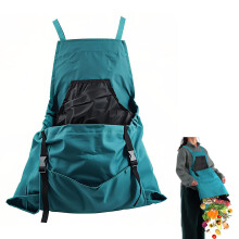 Waterproof Garden Harvest Apron for Women with Adjustable Crossback Straps and Quick Release Pockets