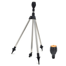 360 Degree Rotating Tripod Sprinkler, Adjustable Height Garden Sprinkler for Large Lawn Area