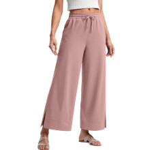 Women's lightweight wide-leg casual travel work sports-Pink L
