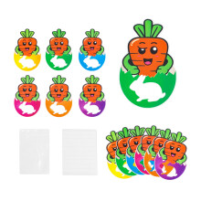 Creative Carrot Shape Easter Card and Candy Bag for Party Favors