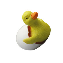 Uitbroedende cartoon eend harsornament, perfect voor
