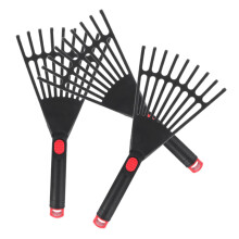 3pcs Garden Rake Set Heavy Duty Plastic Rake for Leaves and Debris Fast Cleanup Durable Build