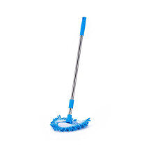 Triangle Floor Mop with Long Handle, Microfiber Cleaning Mop for Wet and Dry Dual Action Cleaning