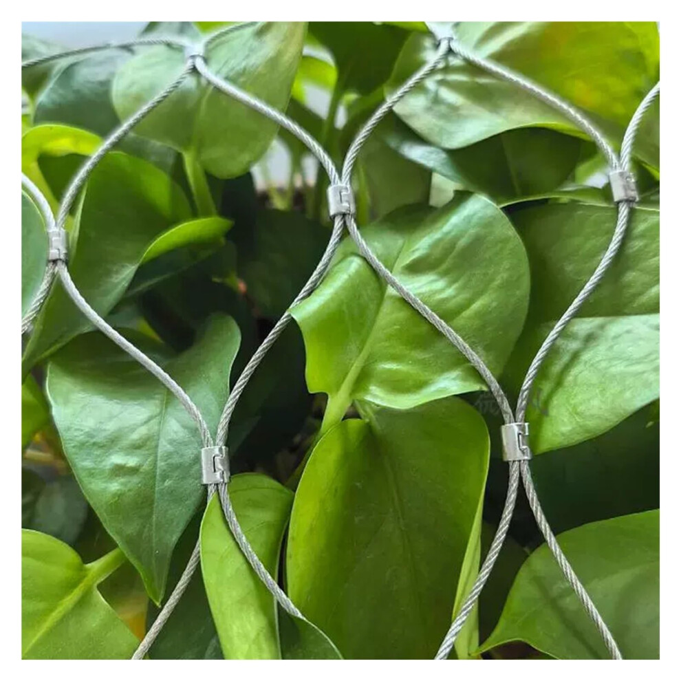 304 Stainless Steel Wire Rope Mesh Safety Net 1X6m, ÂTensile CorrosionâResistant Balcony And Stair Protection Fence 9073542125464