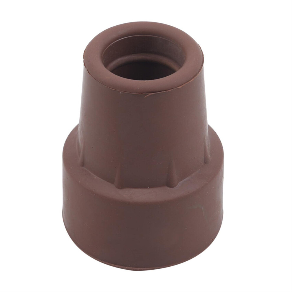 Brown Walking Cane Tips 3/4 Inch Rubber Replacement, Heavy Duty AntiâSlip ShockâAbsorbing Crutch Tips (Brown)