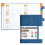 Password Book with Alphabetical Tabs, PU Leather Internet Password Organizer, Pocket Size Blue Notebook 1