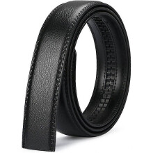 (style11) Men's Leather Ratchet Belt Strap Only 35mm Leather Belt