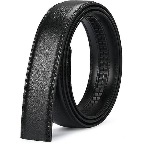 (style11) Men's Leather Ratchet Belt Strap Only 35mm Leather Belt