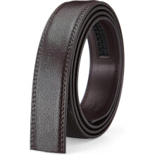 (style12) Men's Leather Ratchet Belt Strap Only 35mm Leather Belt