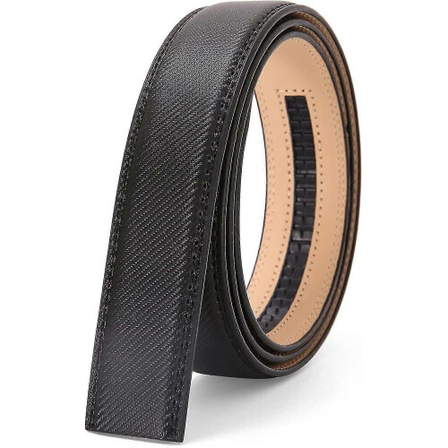 (style21) Men's Leather Ratchet Belt Strap Only 35mm Leather Belt