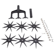 2 in 1 Garden Soil Cultivator and Rotary Tiller with Adjustable Depth and Ergonomic Comfort Grip