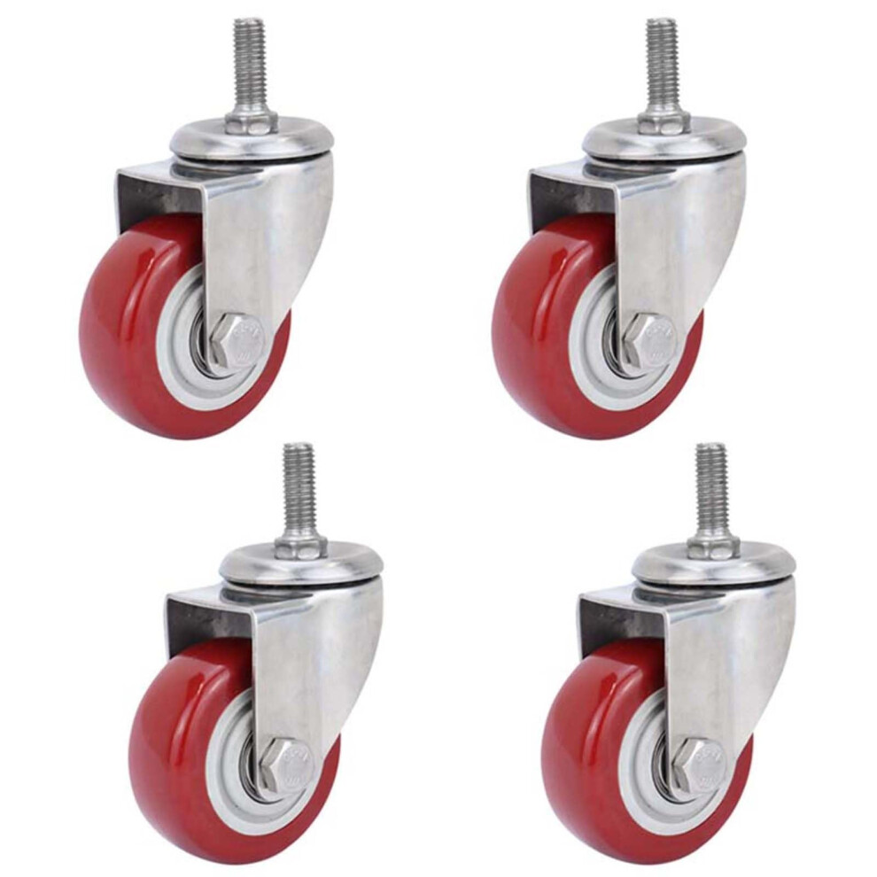 5In Heavy Duty Caster Wheels Set Of 4, Silent Pu 360 Swivel Casters For Furniture And Heavy Equipment 9351714602945