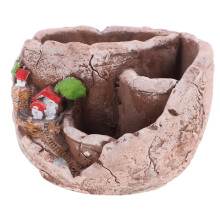 Cement Succulent Planter Box with Durable Construction, Modern Minimal Design for Indoor Plants