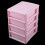 Pink Plastic Storage Box 4Layer Jewelry Organizer for Makeup and Desktop Neat Storage Solution 3