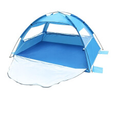 Pop Up Beach Tent 23 Person Waterproof Automatic Camping Tent with Extended Shade Awning Blue