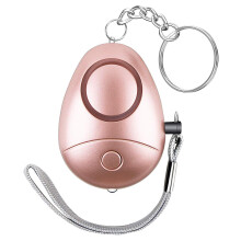 Safety Alarm with LED Light, Loud Emergency Keychain Alarm for Women Kids, Rose Gold