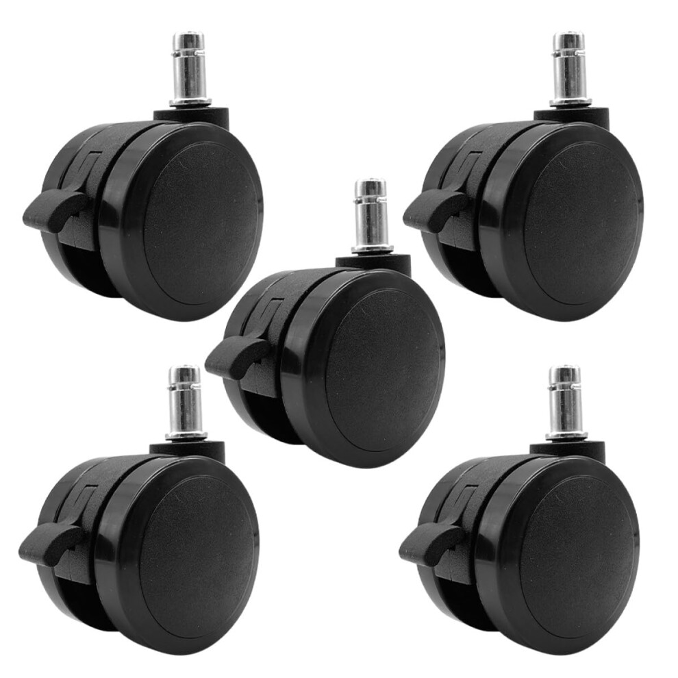 5Pcs 2 Inch Pu Office Chair Casters For Hardwood Floors, Smooth Swivel Replacement Wheels Set 9771547976523
