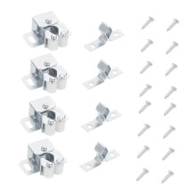 20 Sets Cabinet Door Roller Catch Latch Dual Rollers Silent Closing Easy Install for Cupboard