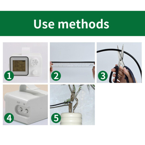 Automatic Plant Watering System with Programmable LED Timer, Indoor Drip Irrigation Kit for Balcony Houseplants 2