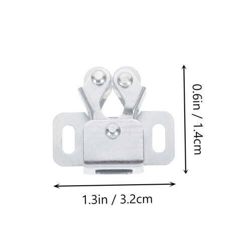 20 Sets Cabinet Door Roller Catch Latch Dual Rollers Silent Closing Easy Install for Cupboard 1