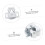 20 Sets Cabinet Door Roller Catch Latch Dual Rollers Silent Closing Easy Install for Cupboard 3