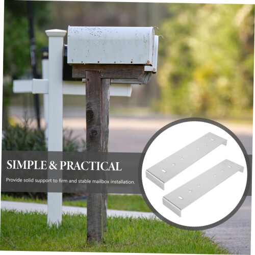 2pcs Metal Mailbox Mounting Bracket Mailbox  Kit with Durable Construction and Easy Installation 1