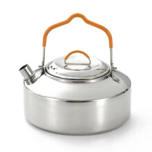 Stainless Steel Camping Kettle with Safe HeatResistant Handle, Lightweight Outdoor Tea Coffee Pot