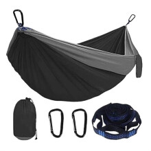 Double Camping Hammock with Tree Straps, Durable Parachute Nylon 300KG Capacity for Outdoor Travel