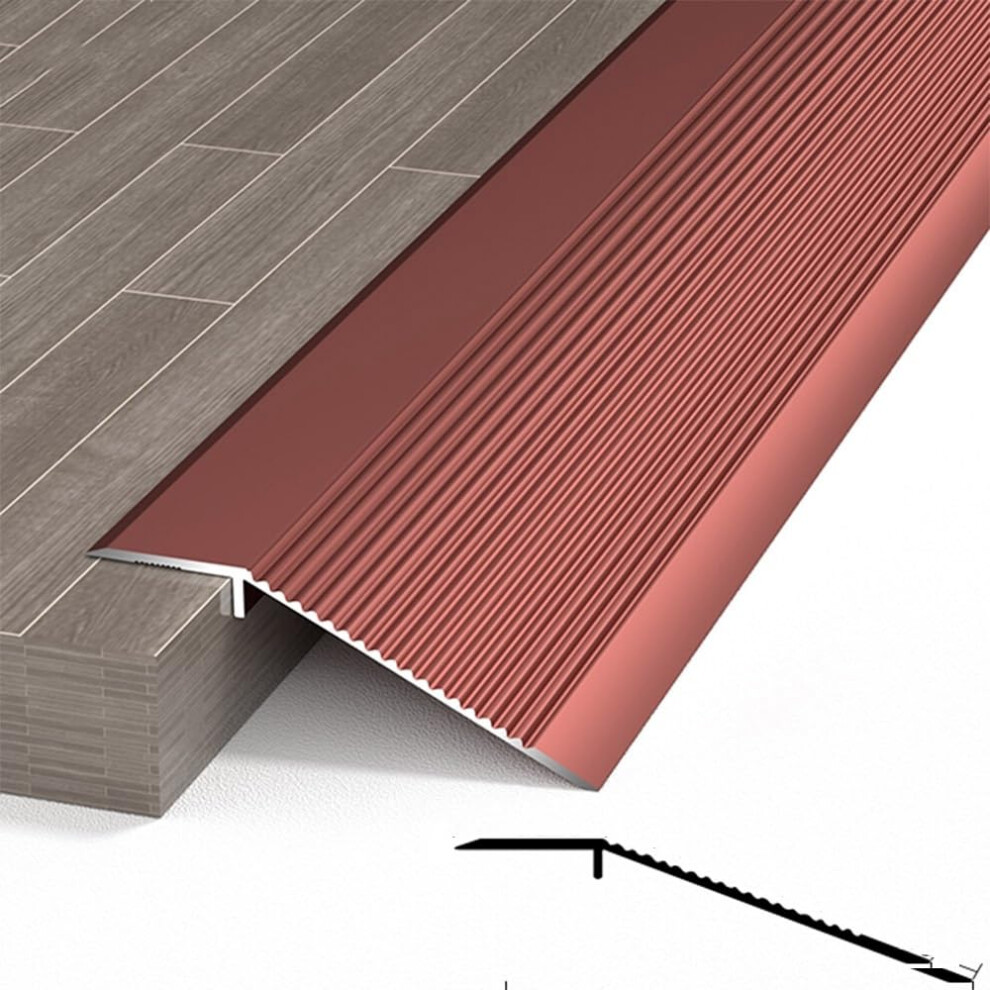 Rose Gold Floor Transition Strip 90X10cm Non Slip Threshold Ramp Reducer For Doorway Carpet And Tile 9351714603478
