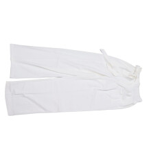 Weiße Hose mit Taillengürtel und weitem Bein L 101 cm 39,8 Zoll RU54