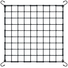 4x4Ft Heavy Duty Elastic Plant Trellis Netting with Hooks, Flexible Scrog Net for Grow Tent and Climbing Plants, Black